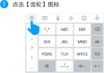 讯飞输入法设置入口示意图