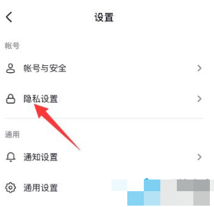 隐私设置入口位置图示