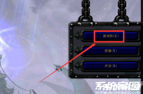 游戏性设置入口示意图