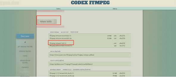 FFmpeg操作界面示意图