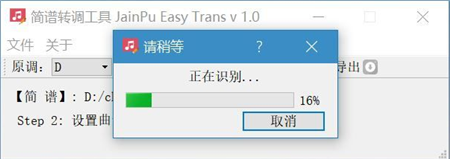 识别过程界面